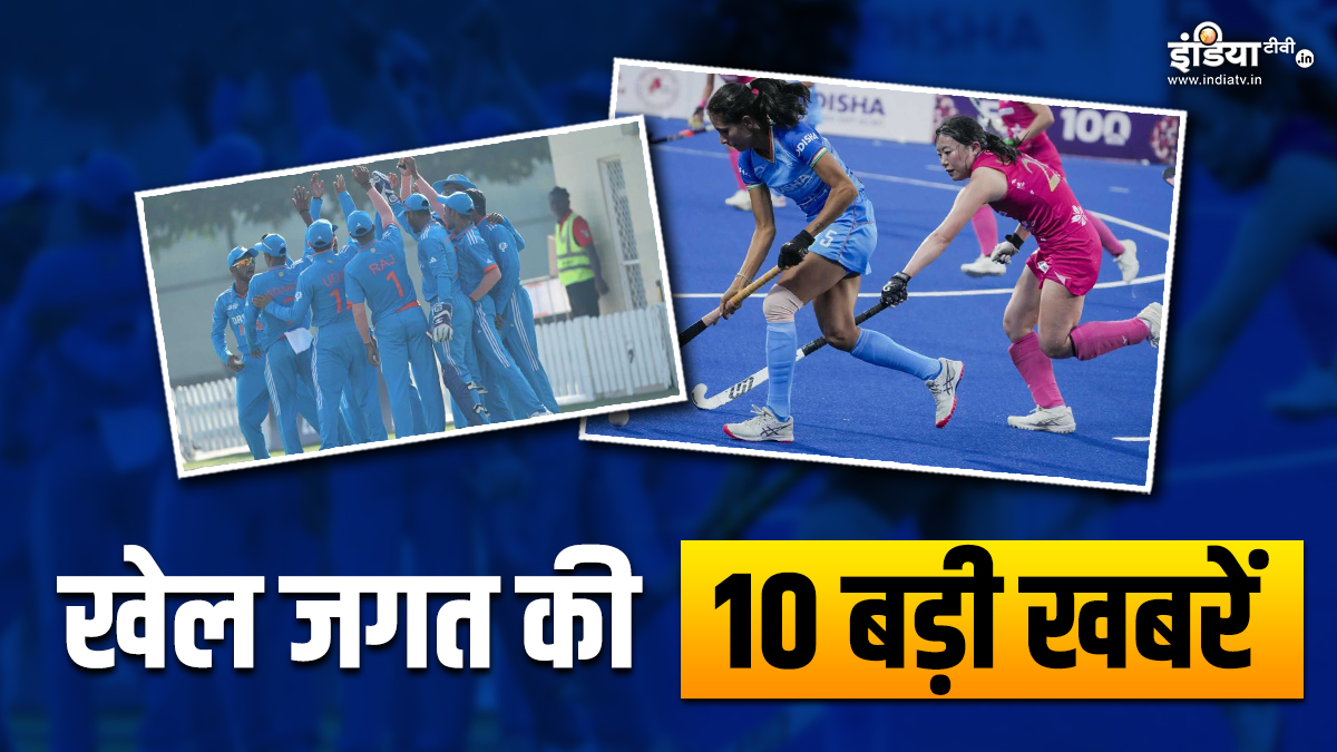 Under 19 WC में भारत खेलेगा पहला मैच, टीम इंडिया का ओलंपिक में खेलने का सपना टूटा; देखें खेल की 10 बड़ी खबरें