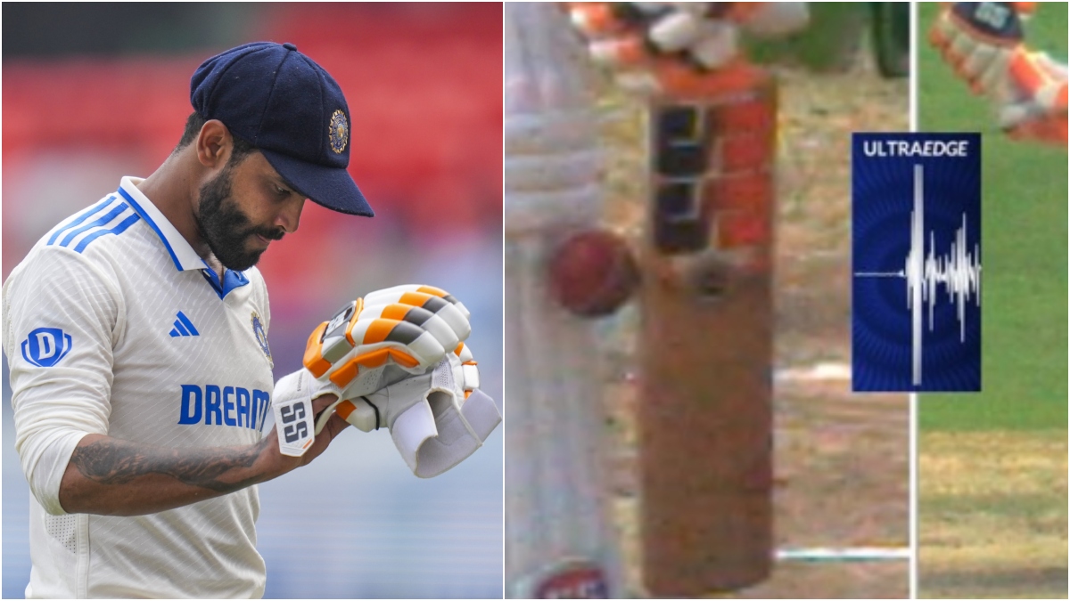 ravindra jadeja out and take DRS fans brutally troll umpires india vs england 1sat test। IND vs ENG: ‘मैदान पर अंपायर्स सो रहे थे’, जडेजा के OUT होने पर हुआ बवाल; बुरी तरह से भड़के फैंस