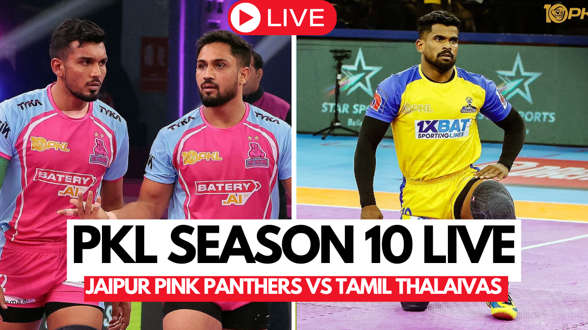 PKL 10 HIGHLIGHTS: Jaipur Pink Panthers secures playoffs qualification spot, defeats Tamil Thalaivas 42-27; Patna Pirates remains unbeaten at home with 29-29 tie vs Bengaluru Bulls