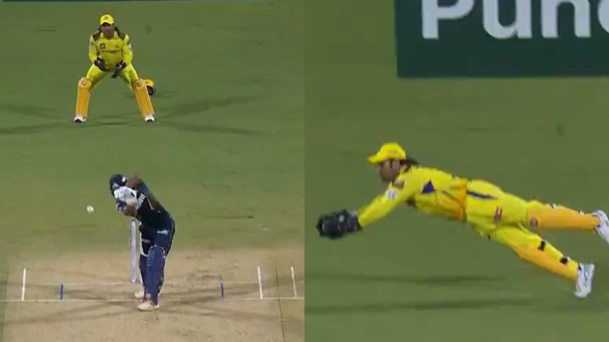 MS Dhoni FLYING Catch To Dismiss Vijaya Shankar In CSK vs GT Match IPL 2024 Sunil Gavaskar Reaction Viral Video। धोनी की डाइव देख दिग्गज भी हुए हैरान, विकेट के पीछे दिखाया विटेंज रूप; देखें Video