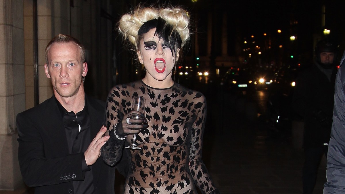 Great Outfits in Fashion History: Lady Gaga Channeling Harley Quinn in Sheer Catsuit